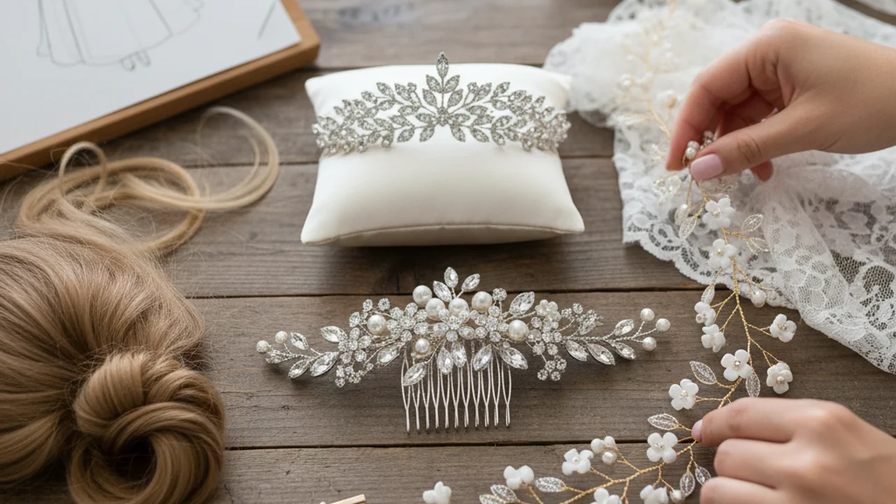 Image de couverture - Accessoires de cheveux pour la mariée : peigne, barrette, diadème, vigne