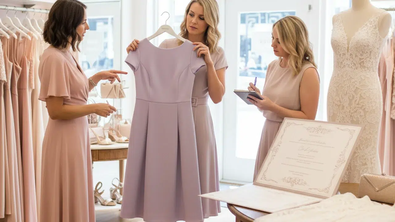 Invitée en robe pastel à un mariage en extérieur